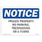 Signmission OSHA Notice Sign, 3.5" Height, 5" Width, Private Property No Parking Trespassing Sign, Landscape OS-NS-D-35-L-17839 - alternate 1